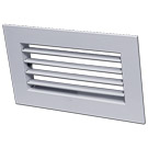 Алюминиевые вентиляционные решетки однорядные с горизонтальными регулируемыми жалюзи 1WA